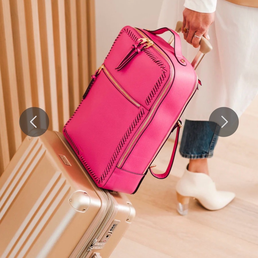 Calpak Pink Carry-On Backpack